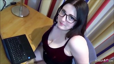 German legitimate bbw assistant teen Elisa seduce to nail by boss