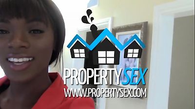 PropertySex - killer ebony real estate agent interracial fuck-a-thon with buyer
